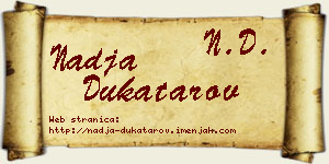 Nadja Dukatarov vizit kartica